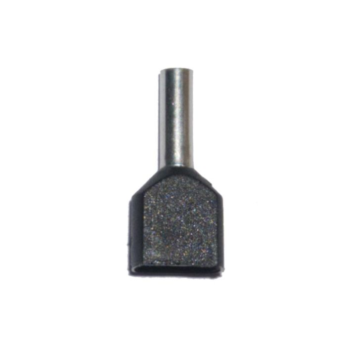 Basics Puntera Aislada Doble Negra 01,50 mm² 100 uds