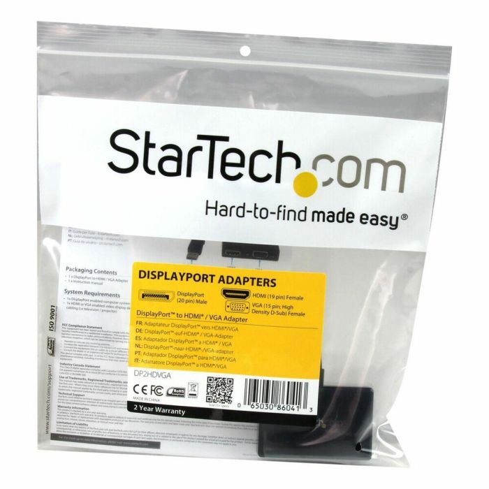 Adaptador Startech DP2HDVGA 1 Adaptador Startech DP2HDVGA 1