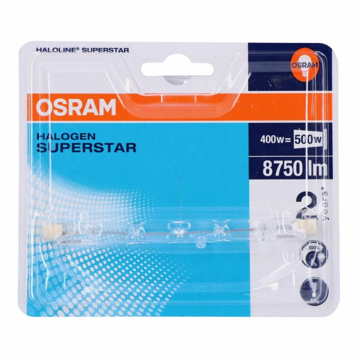 Bombilla Halógena Osram Superstar Lineal 400 W R7s 8750 Lm (2900 K) 2 Bombilla Halógena Osram Superstar Lineal 400 W R7s 8750 Lm (2900 K) 2