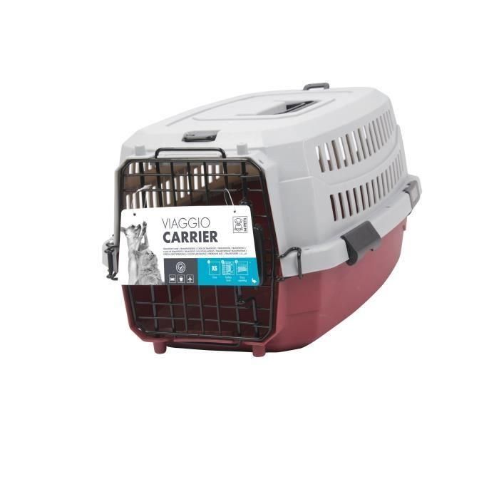 Estuche de transporte M-PETS Viaggio Carrier XS - 48.3x32x25.4cm - Burdeos y gris - Para perros y gatos 1 Estuche de transporte M-PETS Viaggio Carrier XS - 48.3x32x25.4cm - Burdeos y gris - Para perros y gatos 1