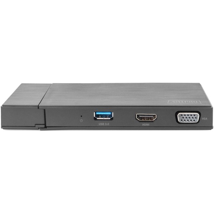 D Digitus Dockingstation Travel VGA HDMI Grey 7