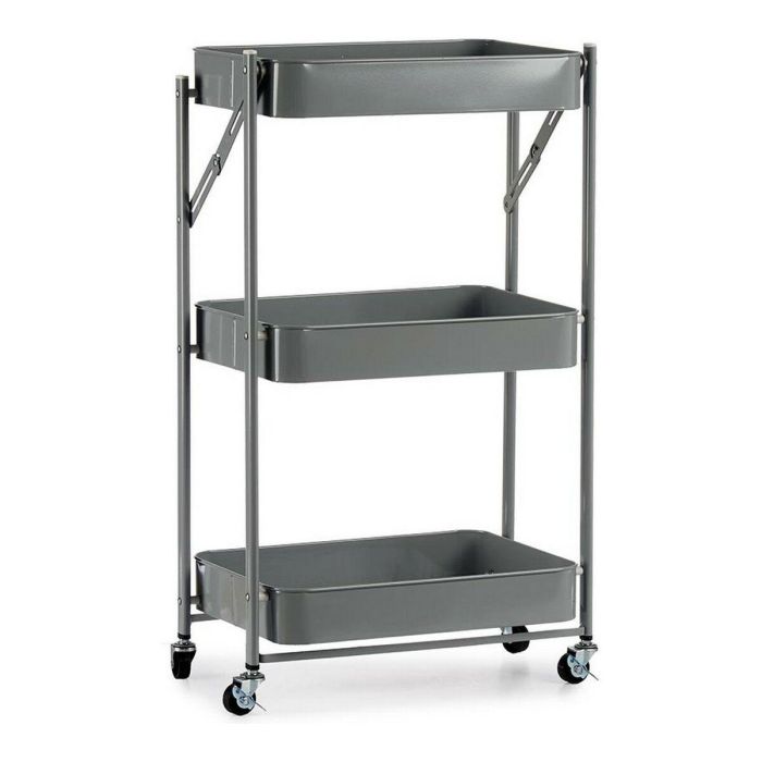 Carrito Verdulero Kinvara Gris Acero Plástico 29,5 x 78,5 x 45,5 cm 0 Carrito Verdulero Kinvara Gris Acero Plástico 29,5 x 78,5 x 45,5 cm 0