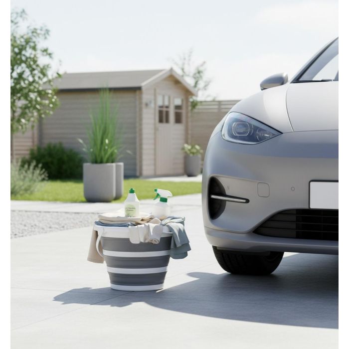 Confortime Cubo Plegable de Plástico 10 Litros 33x33x24.5 cm (12 Unidades) 4