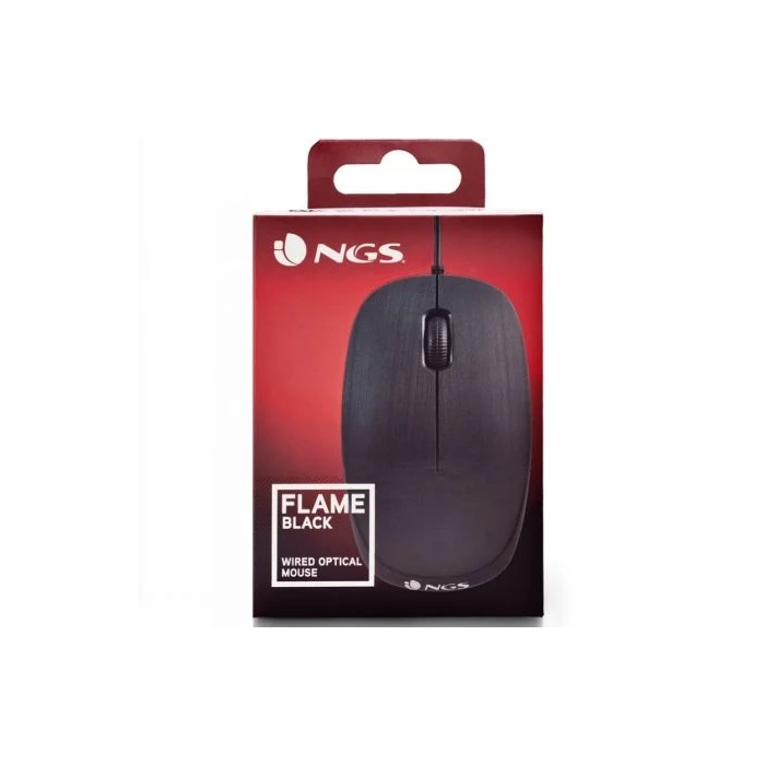 NGS FLAME Ratón Óptico USB 1000 DPI Negro 4