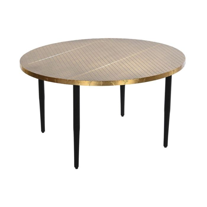 Mesa Centro Glam DKD Home Decor Dorado Negro 85 x 45 x 85 cm