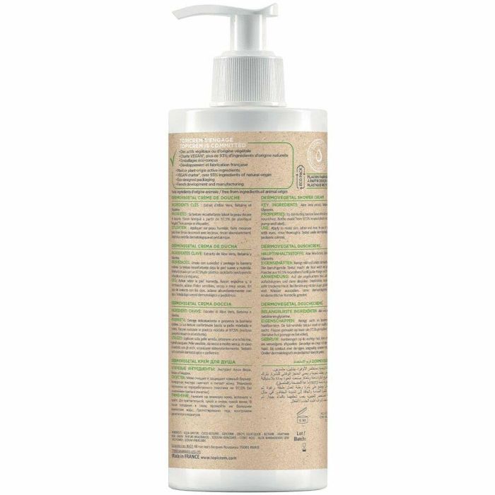 Topicrem DERMOVEGETAL Crema de Ducha Hidratante con Aloe Vera para Piel Seca y Sensible, 390 ml 1