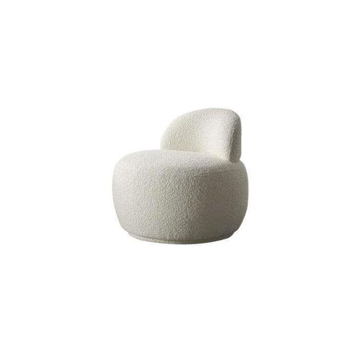 DKD Home Decor Sillón Moderno Poliéster Blanco Desmontable 66x66x66 cm Asiento 43 cm