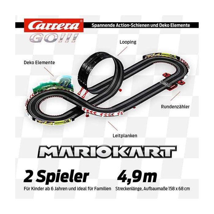 Carrera Pista de Slot Nintendo Mario Kart P-Wing, Circuito con 2 Coches (Mario y Yoshi), 4,9 Metros y 2 Jugadores (+6 años) 2 Carrera Pista de Slot Nintendo Mario Kart P-Wing, Circuito con 2 Coches (Mario y Yoshi), 4,9 Metros y 2 Jugadores (+6 años) 2