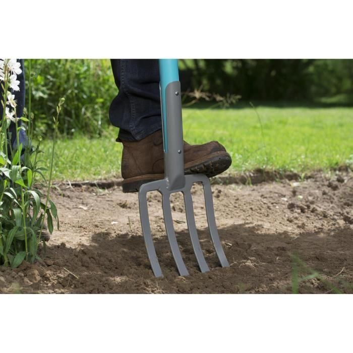 Gardena Tenedor para vasos NatureLine, Mango de madera de fresno FSC 100%, Ergonómico en D, 4 Dientes, 117 cm 1 Gardena Tenedor para vasos NatureLine, Mango de madera de fresno FSC 100%, Ergonómico en D, 4 Dientes, 117 cm 1