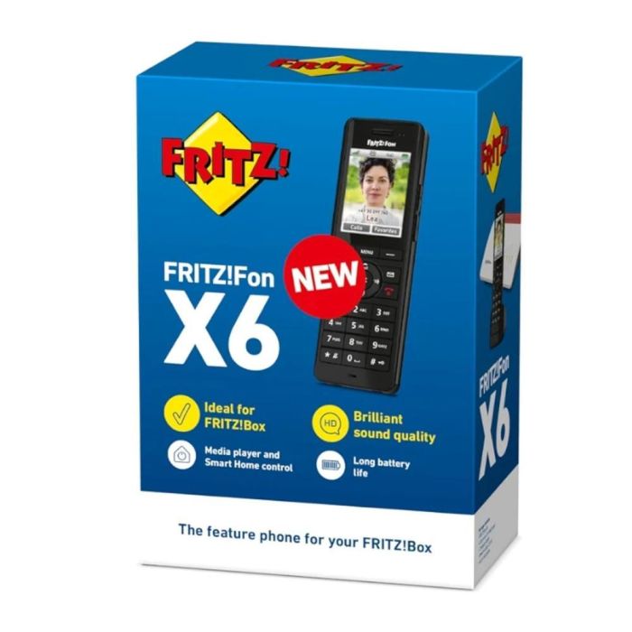 Fritz! Fon X6 Teléfono Inalámbrico DECT Negro 20003009 Pantalla Color Alta Definición 2.4 Pulgadas Manos Libres Manos Libres Manos Libres Manos Libres 3