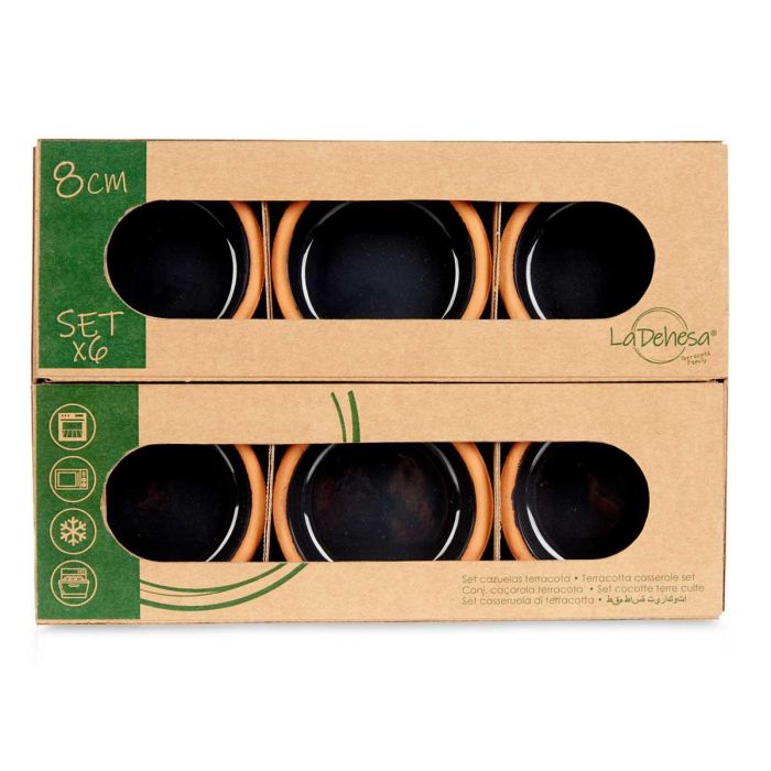 Set 6 Cazuelas Barro 8 Cm Color Negro La Dehesa (10 Unidades) 2 Set 6 Cazuelas Barro 8 Cm Color Negro La Dehesa (10 Unidades) 2