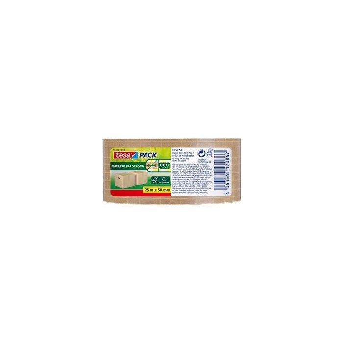Cinta De Embalaje Tesa Papel Eco & Ultra Strong Rollo 25Mx50Mm Marron 36 unidades