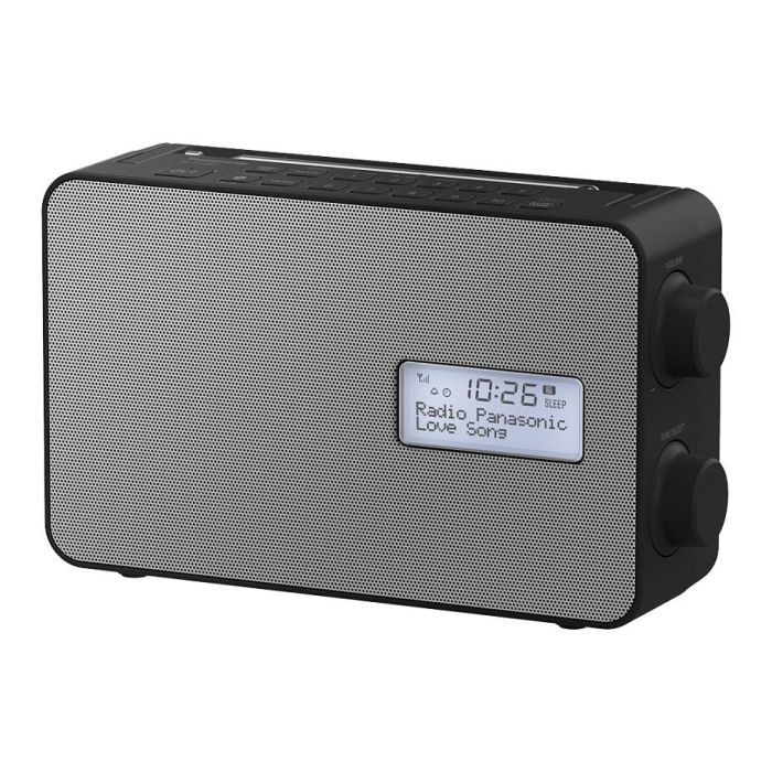 Panasonic RF-D30BTEG Radio Digital Portátil DAB+ con Bluetooth 5.0, FM, Pantalla LCD, Altavoz 10 cm, Resistente al Agua IPX4, Negro y Gris 1