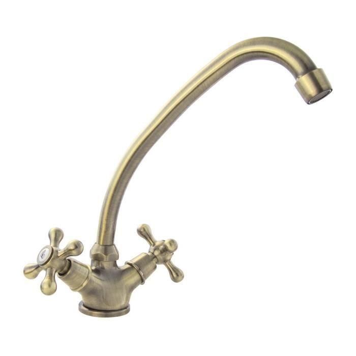 Grifo mezclador de cocina ROUSSEAU Beverly - Sin ducha de mano - Bronce envejecido 1 Grifo mezclador de cocina ROUSSEAU Beverly - Sin ducha de mano - Bronce envejecido 1