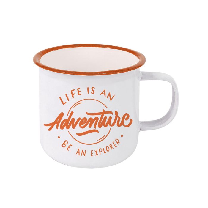 Mug esmaltada blanca con frases 500 ml - Privilege (24 Unidades) 1 Mug esmaltada blanca con frases 500 ml - Privilege (24 Unidades) 1
