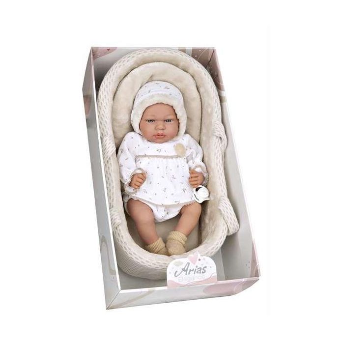 Muñeca elegance 40 cm andie beige c/capazo c/mecanismo lloro try me 4