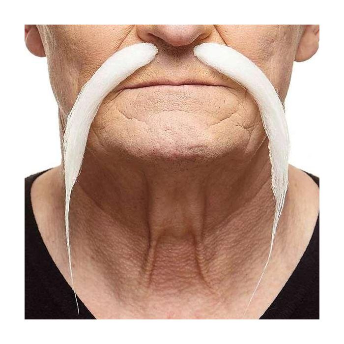 Bigote blanco talla única Bigote blanco talla única