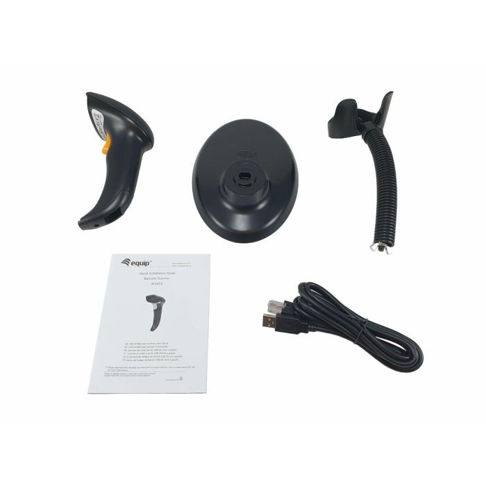 Equip Escáner Lector Código Barras 1D Láser 351022 IP54 Plug and Play Robusto 7