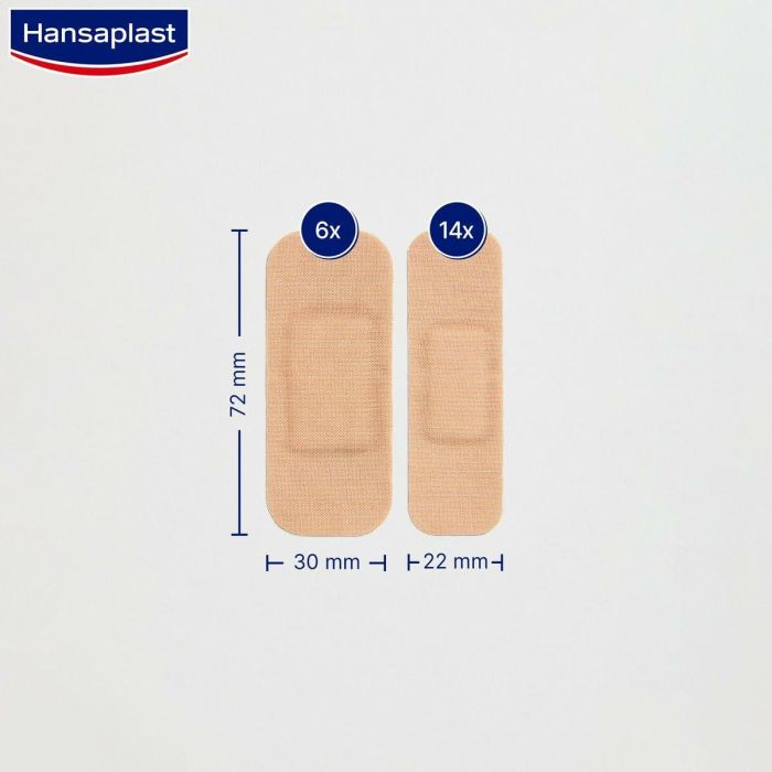 Hansaplast HP GREEN & PROTECT Apósitos Biodegradables y Ecológicos con Adhesión Extra Fuerte, 2 Tamaños, 20 Unidades 1