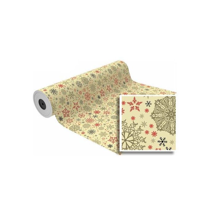 Papel De Regalo Bobina Basika 62 Cm X 80 M (4 Kg Aprox.) Navidad (Nvk1902-D 62 Cm)