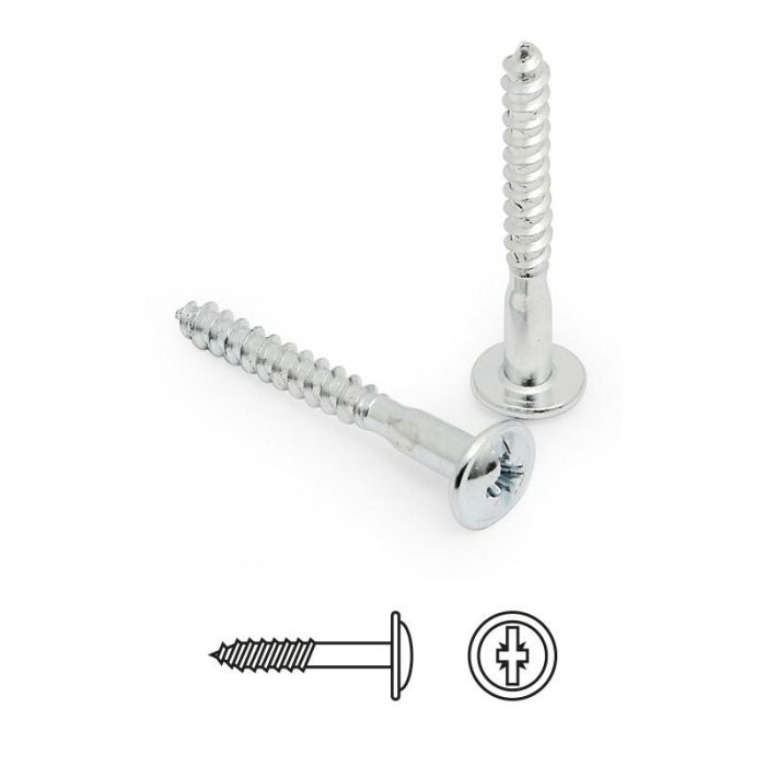 Tornillo Tirador Rosca Madera Cabeza Ancha Zincado. Elegir Largo. Metrica M-3 Largo 20Mm Ucafix (100 Unidades) 1
