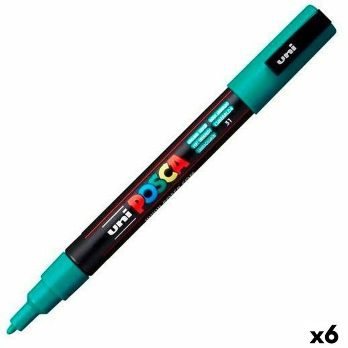 Rotulador POSCA PC-3M Verde Esmeralda (6 Unidades) Rotulador POSCA PC-3M Verde Esmeralda (6 Unidades)