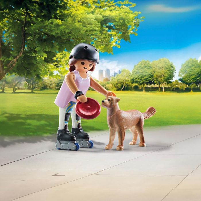 Playmobil Patinadora Con Retriever 71739