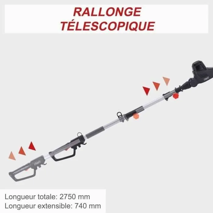 Scheppach ETHT500 Cortasetos Eléctrico Telescópico