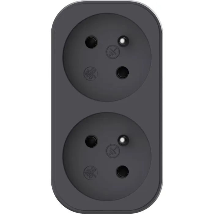 QUARX QUA4004282472360 Biplite Interruptor 2P 16A Negro y Gris Antracita NF 4