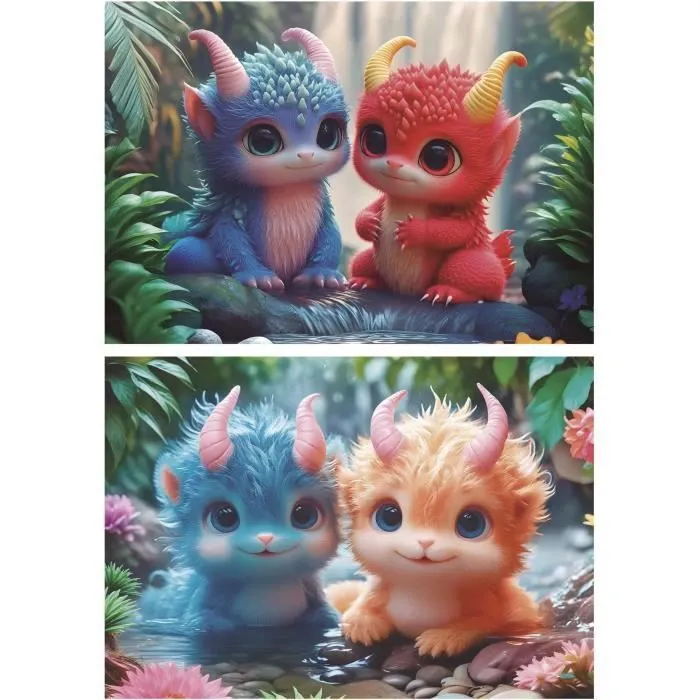 Educa Puzzle 2x100 Piezas Monstruos Adorables 1