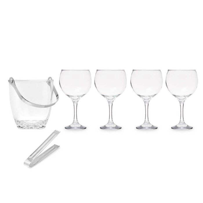 Cubitera Vivalto 11444 Transparente Metal Cristal 14,5 x 12 x 12,5 cm 4x (10,5 x 20 cm) Copas (2 Unidades) 4