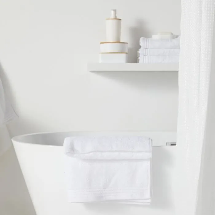 Today Cortina de ducha UTILITY con diseño de gofres - Blanca - Poliéster - 180 x 200 cm - 12 ganchos - TOD3574641275525 2