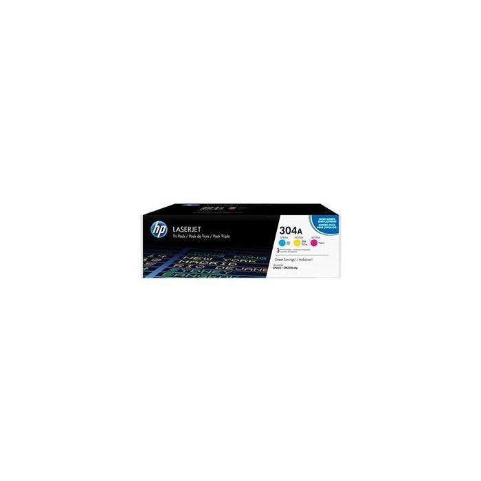 Hp Toner Laser Tricolor 304A Pack 3 Cc531-Cc532-Cc533