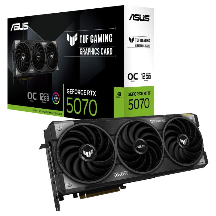 ASUS TUF Gaming OC GeForce RTX 5070 Tarjeta Gráfica 12GB GDDR7 3Fan PCI Express 5.0 10