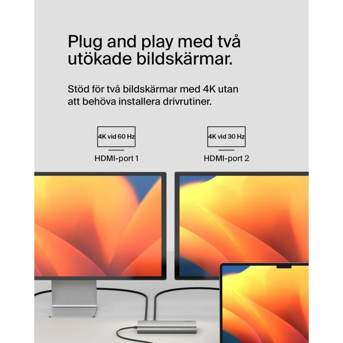 Cable USB Belkin INC015BTSGY-CZ Plateado 100 W 2 Cable USB Belkin INC015BTSGY-CZ Plateado 100 W 2