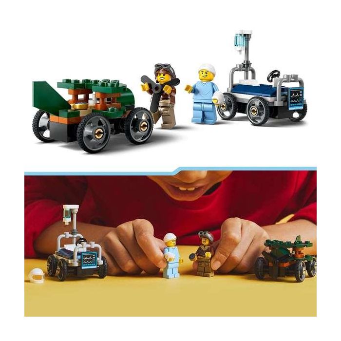 Juego de construccion coches de carreras: avión vs cama de hospital lego city great vehicles 7 Juego de construccion coches de carreras: avión vs cama de hospital lego city great vehicles 7