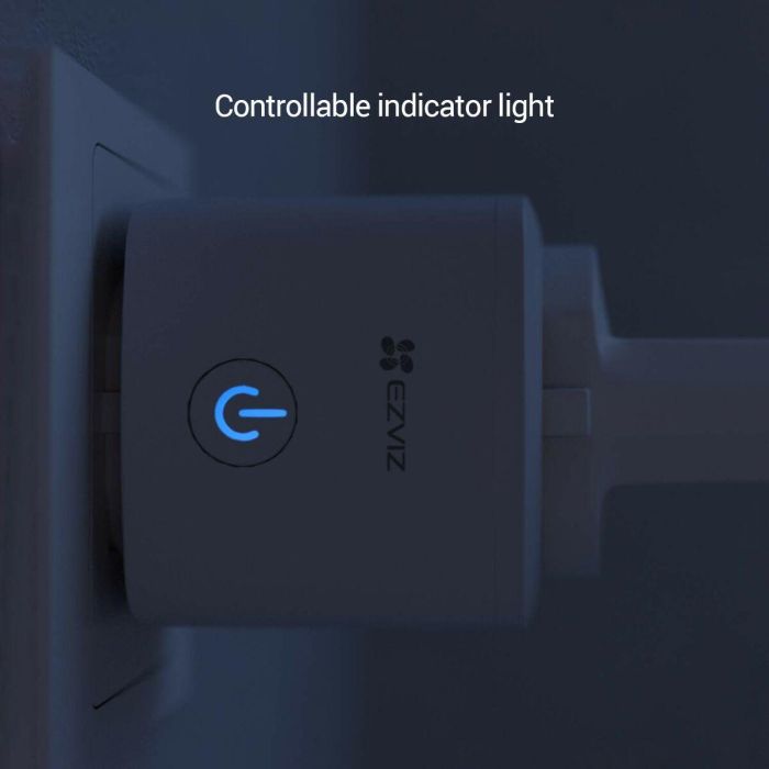 Ezviz Enchufe Inteligente T30 Compatible con Google Home y Alexa Control por Voz y App Wi-Fi 2.4GHz Ahorro Energía