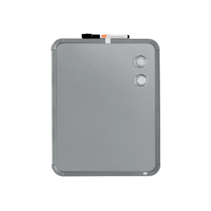 Nobo Pizarra Magnética Blanca para Hogar, Acero, Marco Slim Plata, 280x360 mm 1