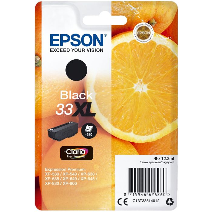 EPSON Expression Home XP-530/XP630/XP635/XP830 Cartucho Negro 33XL