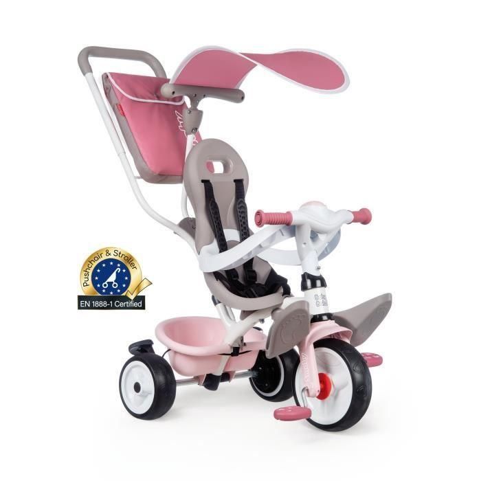 Triciclo Baby Balade Plus Rosa - SMOBY Triciclo Baby Balade Plus Rosa - SMOBY