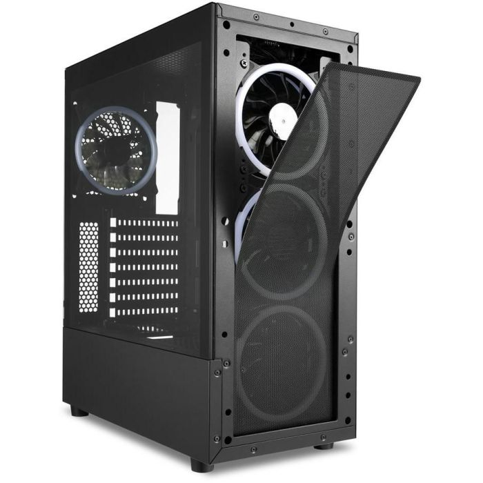 Sharkoon TK5M RGB Caja ATX Negra con 4 Ventiladores LED RGB 120mm, Panel Frontal Rejilla y Lateral de Cristal Templado, USB-C 8 Sharkoon TK5M RGB Caja ATX Negra con 4 Ventiladores LED RGB 120mm, Panel Frontal Rejilla y Lateral de Cristal Templado, USB-C 8