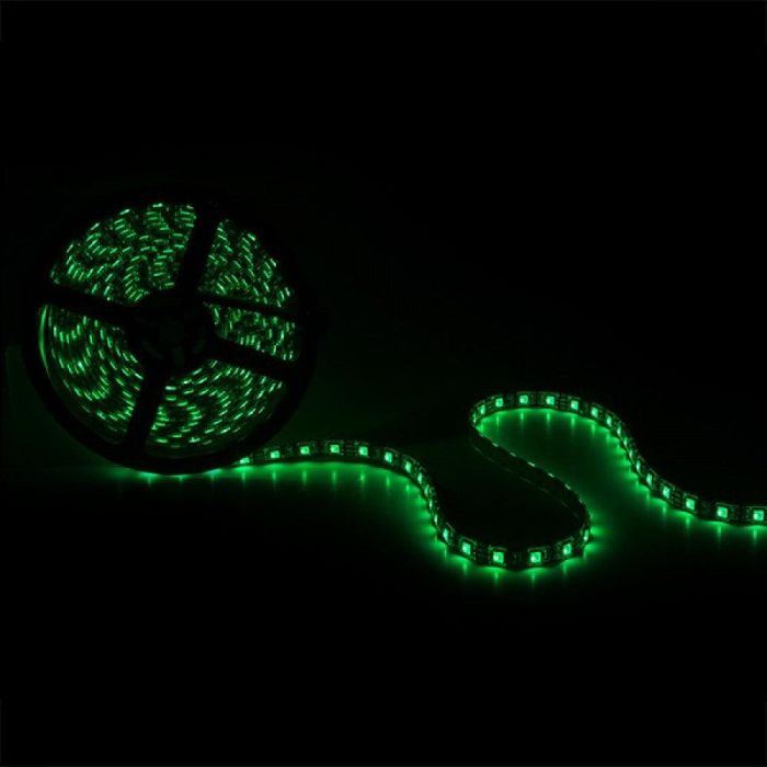 Tira de 300 LEDs 72W 4.200Lm SMD5050 12VDC IP65 Pcb Negro x5M 40.000H [CA-5050-300-IP65-B-RGB]-RGB 4