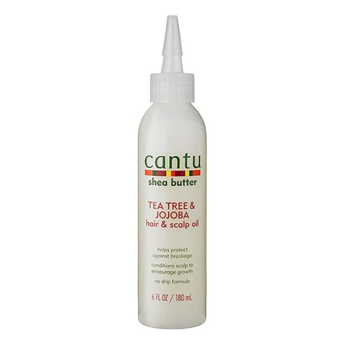 Cantu Aceite para Cabello y Cuero Cabelludo con Manteca de Karité, Árbol de Té y Jojoba 180ml - Fortalece, Promueve Crecimiento y Protege