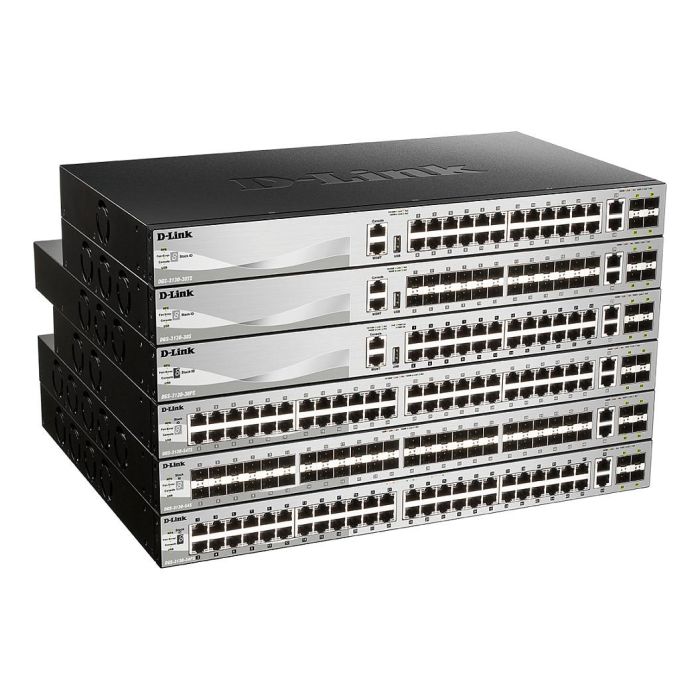 D-Link Switch Gestionado Capa 3 DGS-3130-30TS, 24 Puertos Gigabit, 2x 10GbE, 4x SFP+, Apilable