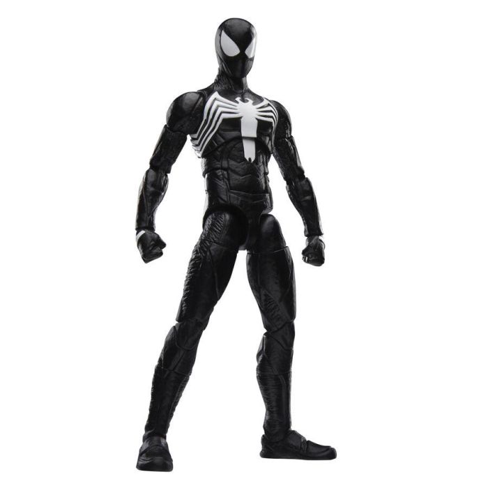 Hasbro Marvel Legends Series Spider-Man Peter Parker Traje Negro Videojuego Spider-Man 2 Figura de Acción 15 cm Articulada + 5 Accesorios 9