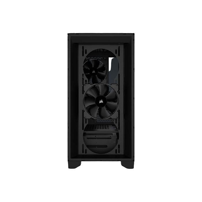 Corsair CC-9011251-WW 3000D Torre Media ATX, Panel de Vidrio Templado Negro con Iluminación RGB Multicolor, para Juegos y Montaje de PC