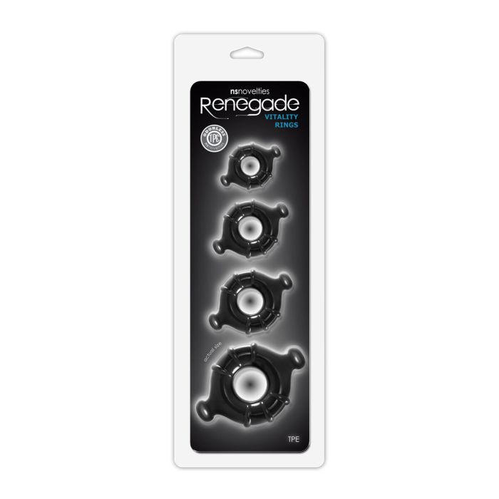 Anillo para el Pene NS Novelties Renegade Negro 1