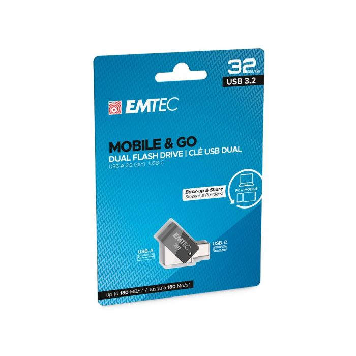 Memoria Emtec Usb 3.2 Dual Mobile & Go Type-C -Usb 32 grb 1