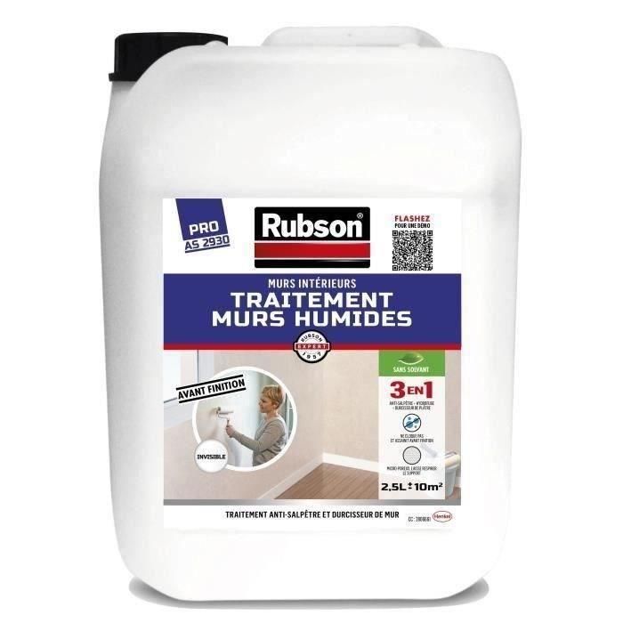 RUBSON Tratamiento anti-salitre Paredes interiores incoloras 2.5 L