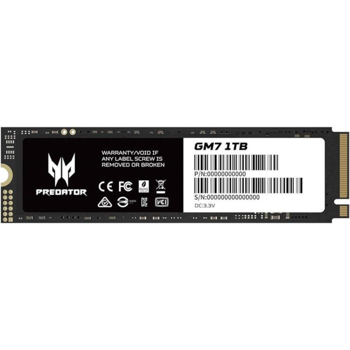 ACER Disco Duro Predator SSD GM7 M.2 NVMe PCIe Gen 4*4 1TB ACER Disco Duro Predator SSD GM7 M.2 NVMe PCIe Gen 4*4 1TB